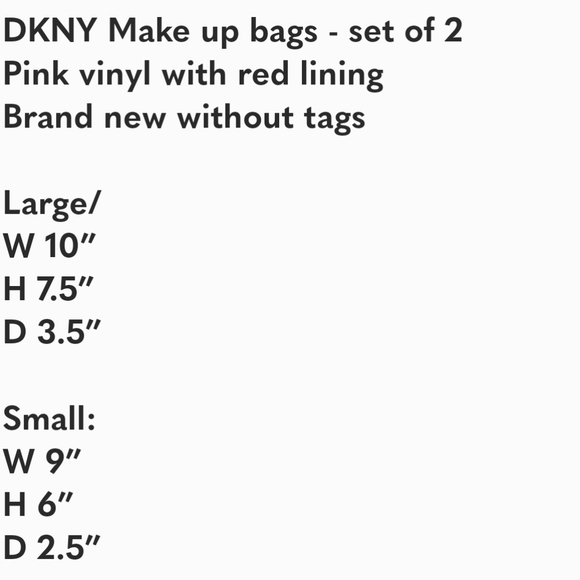 DKNY Make up bags - set of 2 - Picture 8 of 8